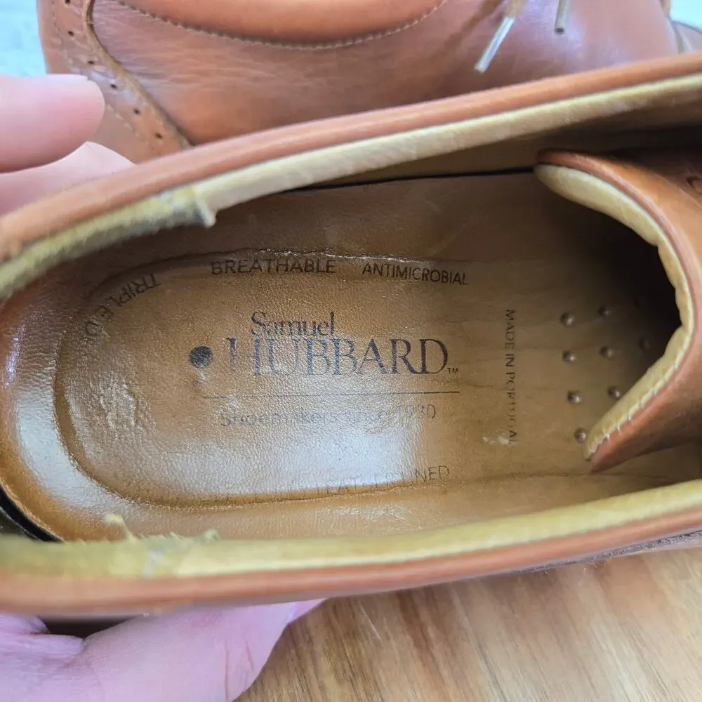 Samuel Hubbard Mens 9 Market Cap Toe Whiskey Brown Lifestyle Daily Oxford Shoe